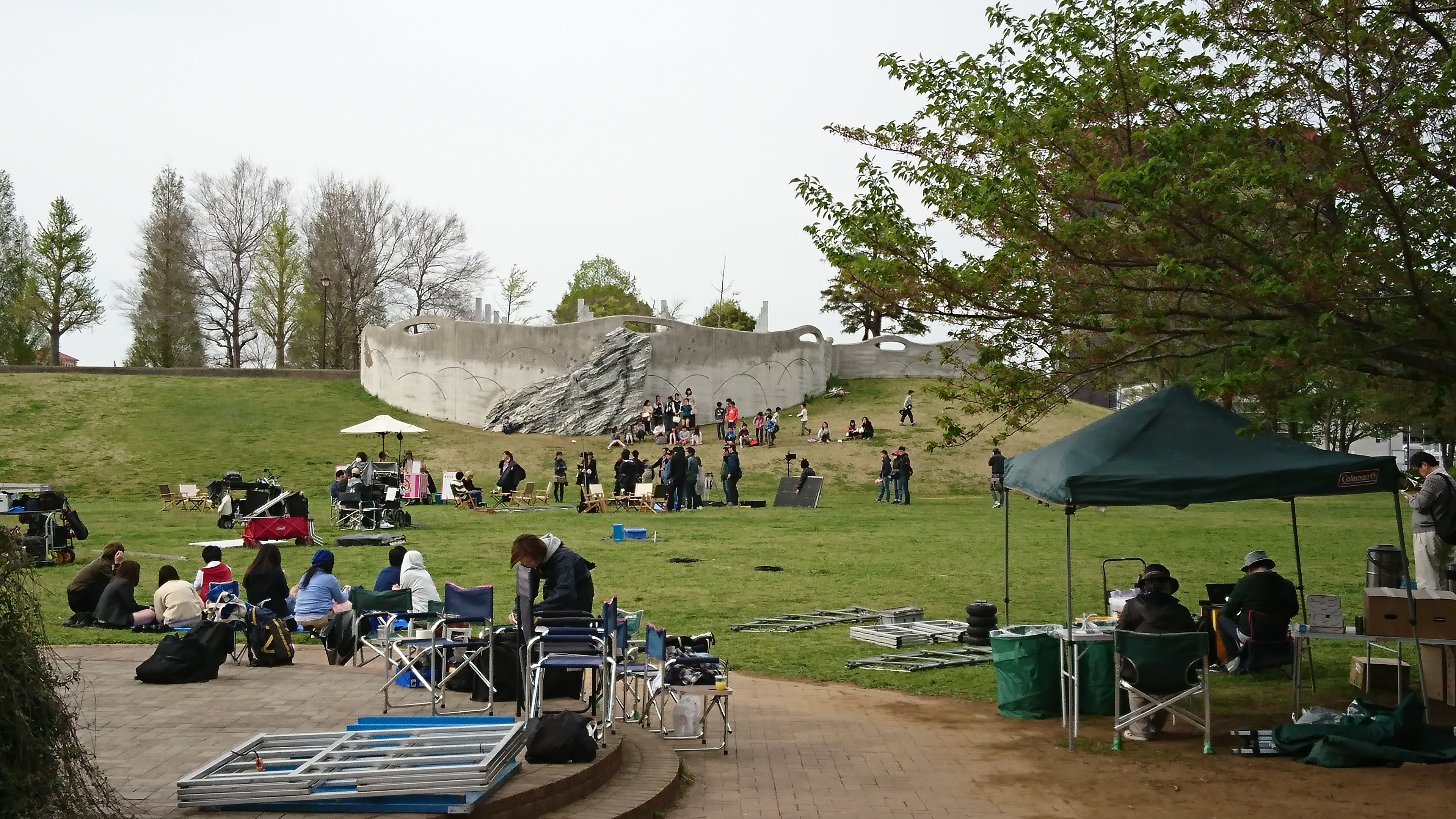 映画「恋と嘘」撮影現場（草深公園）