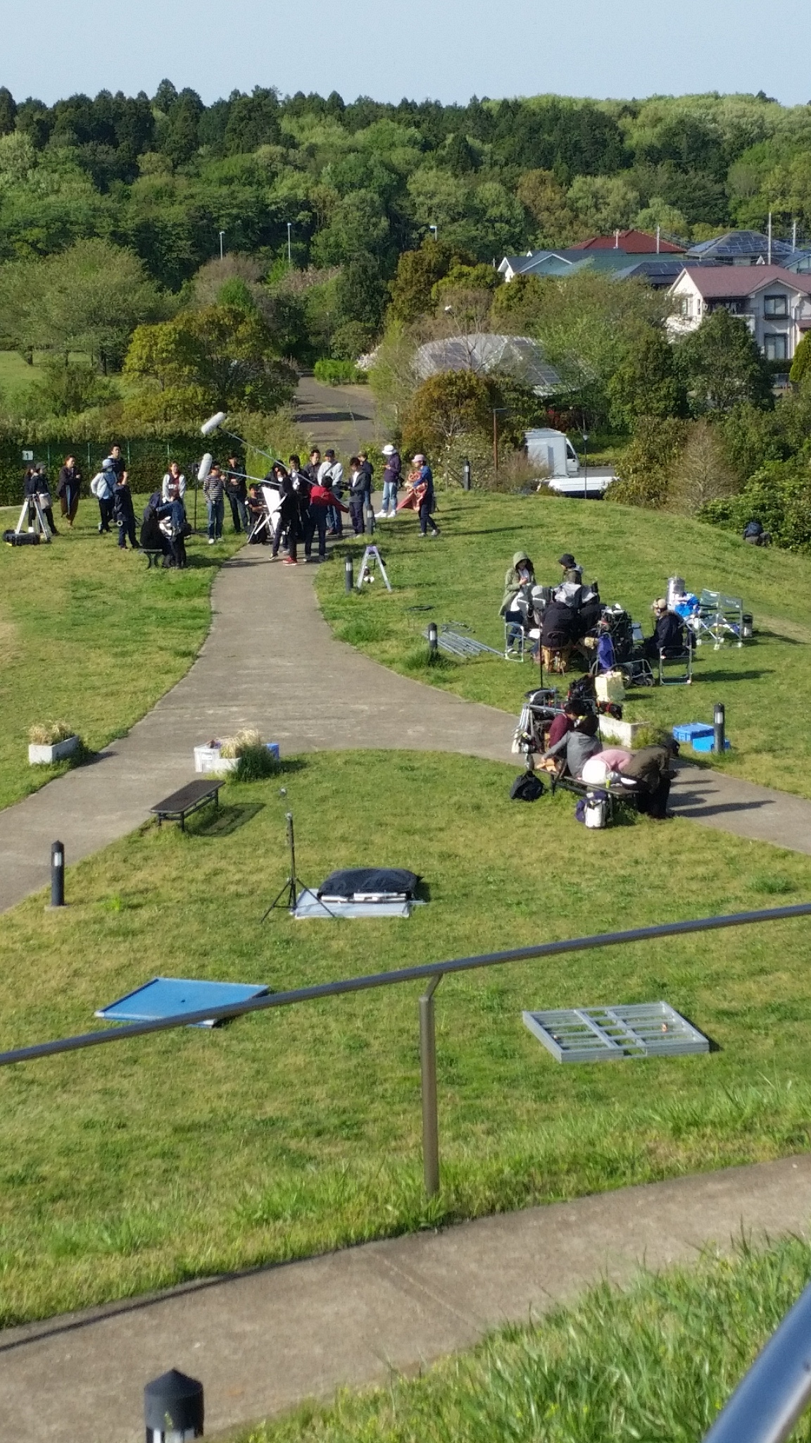 映画「恋と嘘」撮影現場（牧の原公園）