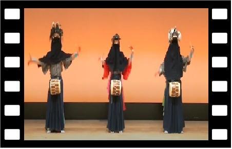 動画リンクへの案内画像（鳥見神社の獅子舞）