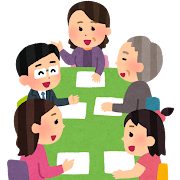 会議をしているイラスト