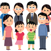 地域で協力し合うイラスト